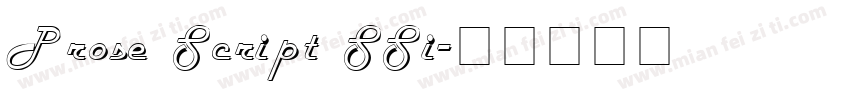 Prose Script SSi字体转换